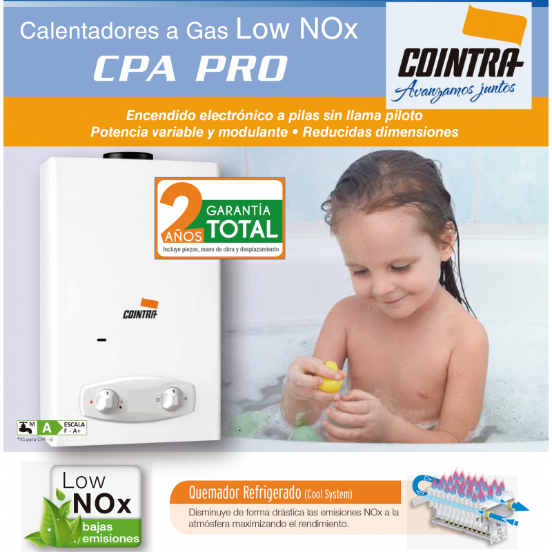 Cointra CPAS11B - Calentador a Gas Butano Low NOx 11 Litros No Estanco ·  Comprar ELECTRODOMÉSTICOS BARATOS en lacasadelelectrodomestico.com